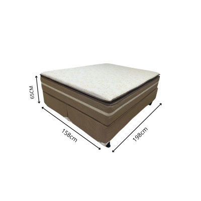 CONJUNTO QUEEN BOX ESMERALDA 158X198X65